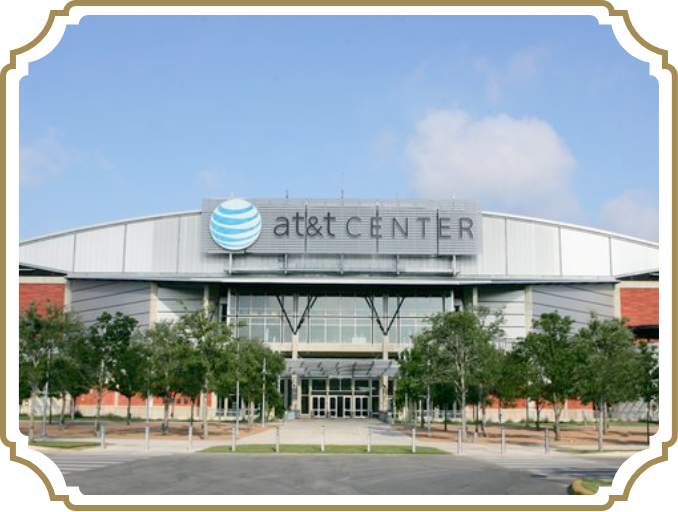 The arena; AT&T Center near our apartments